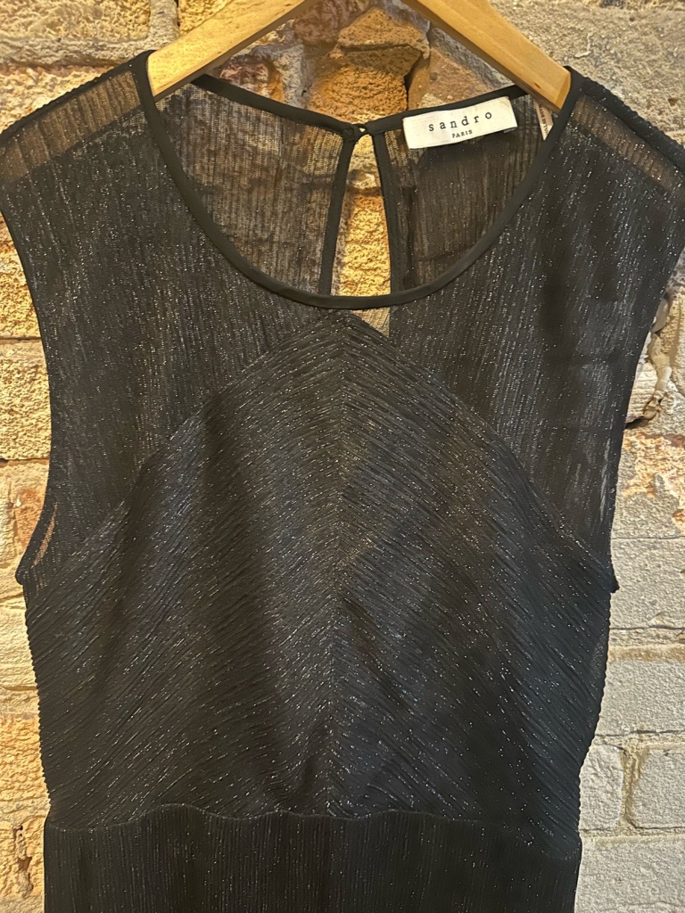 Sleeveless Black Sheer bottom Maxi Dress